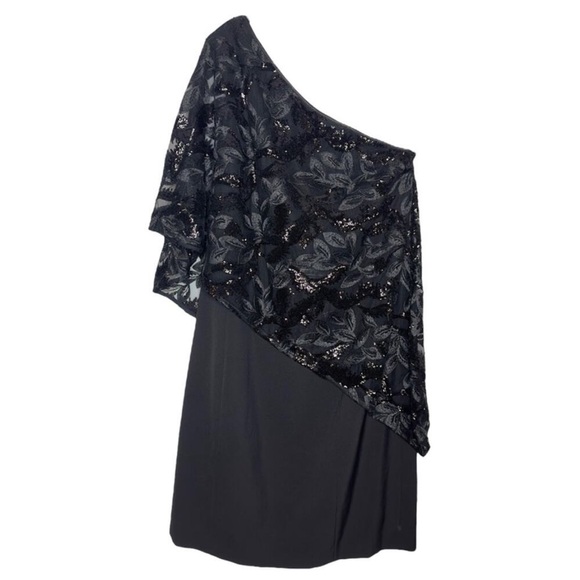 Tahari by ASL Shoulder Overlay Cocktail Dress size 8 - Picture 4 of 6